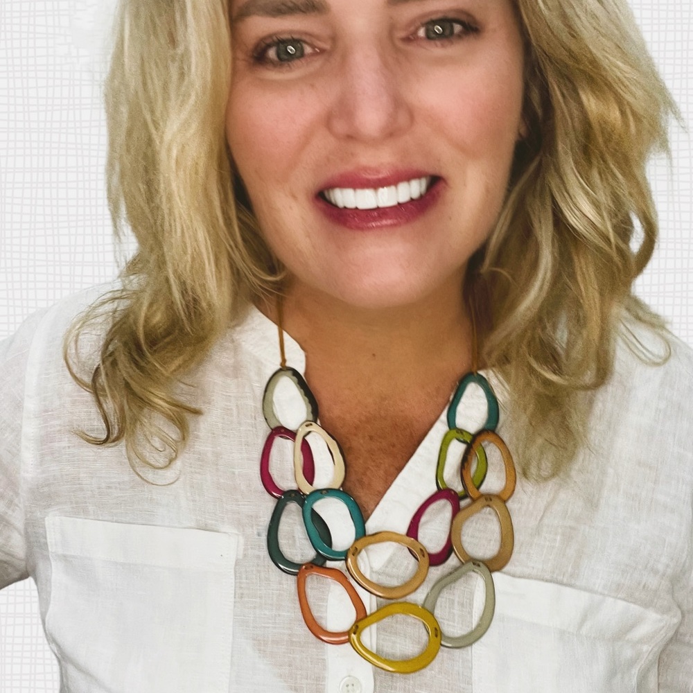 TAGUA Necklace Artisan Handmade Tagua colorful unique statement jewelry boho nwt